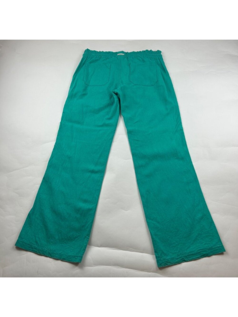 Kiss & Cry Turquoise Linen Blend Wide Leg Lounge Pant L - Picture 4 of 6